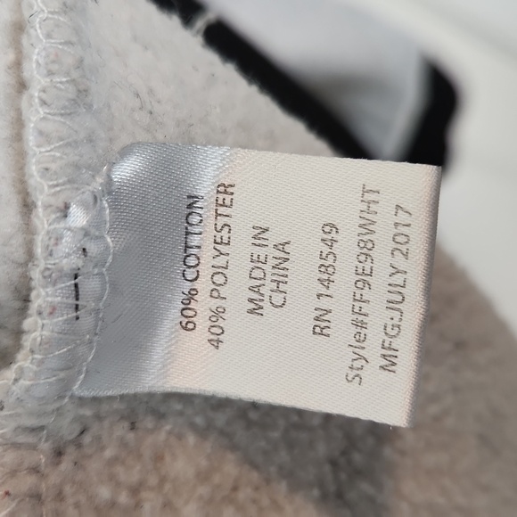 Men's Free Planet patch crew neck zip up sweatshirt Size large gray black - Picture 9 of 9